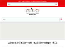 Tablet Screenshot of easttexasphysicaltherapy.com